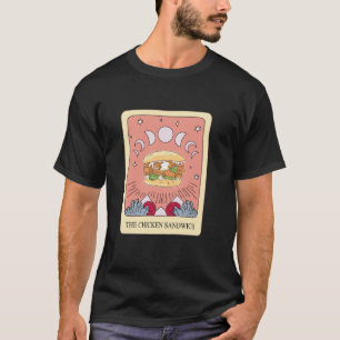 T-shirt Sandwich au poulet Tarot Card Chemise Drôle Chicke