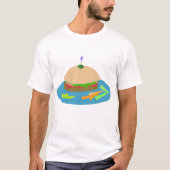 T-shirt Sandwich avec Veggie Sides Fun Food (Devant)