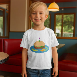 T-shirt Sandwich avec Veggie Sides Fun Food