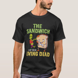 T-shirt Sandwich d'Halloween Sandwich Zombie Sandwich Éffr