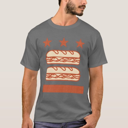 T-shirt Sandwich Drapeau DC (Devant)