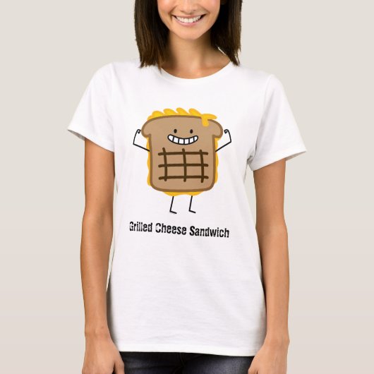 T-shirt Sandwich grillé heureux à fromage (Devant)