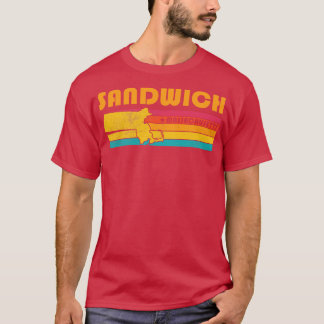 T-shirt Sandwich Massachusetts Souvenir Vintage dénudé