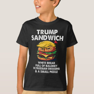 T-shirt Sandwich Trump Pain Blanc Plein De Loney Drôle Pol