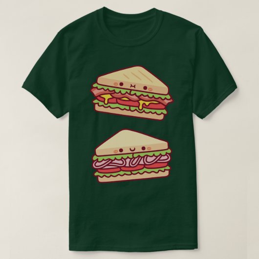 T-shirt Sandwichs mignons Doodles (Design devant)