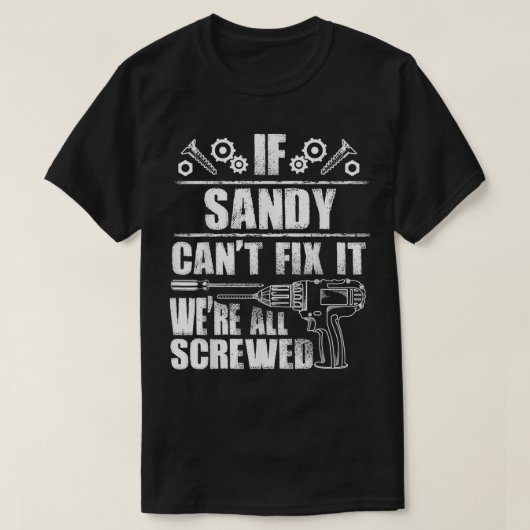 T-shirt SANDY Gift Name Fi It Funny Birthday Personalized (Design devant)