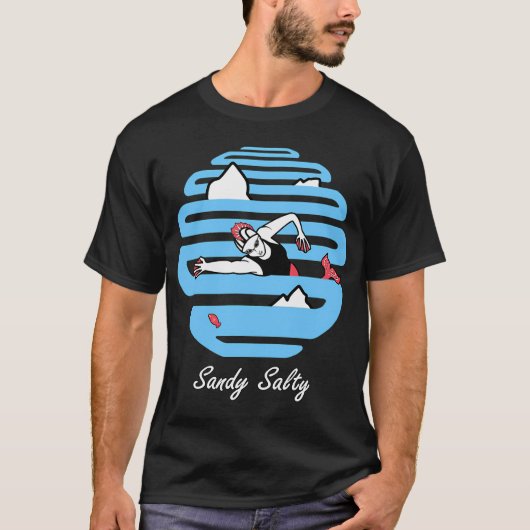 T-shirt Sandy Salty - Sirène (Devant)