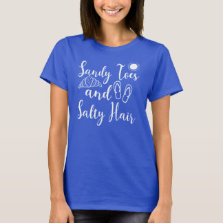 T-shirt Sandy Toes Salty Cheveux été
