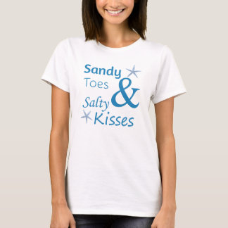 T-shirt Sandy Toits et Salty Kisses Beach Life Citation