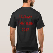 T-shirt Sang 2007 de camp (Dos)