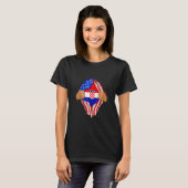 T-shirt Sang croate en moi Croatie Drapeau Gif (Devant entier)