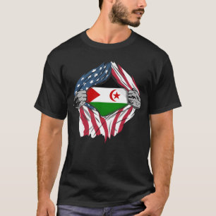 T-shirt Sang d'Amérique du Sahara Occidentale dans mon pay