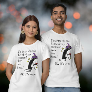 T-shirt Sang de mes ennemis, Vin JK, Chat noir