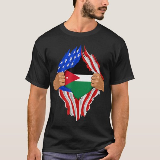 T-shirt Sang jordanien en moi (Devant)