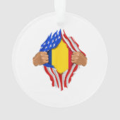 T-Shirt Sang Roumain en Moi Drapeau Roumain (dos)