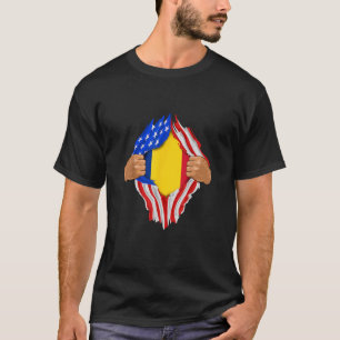 T-Shirt Sang Roumain en Moi Drapeau Roumain