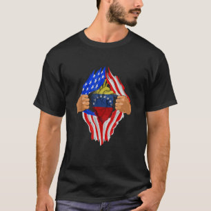 T-shirt Sang vénézuélien en moi Venezuela Amérique Coeur