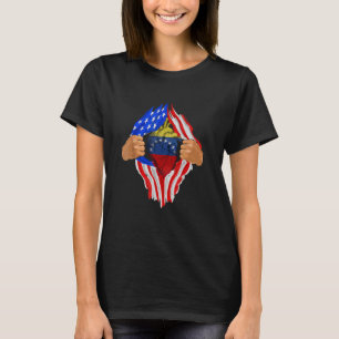 T-shirt Sang vénézuélien en moi Venezuela Amérique Coeur