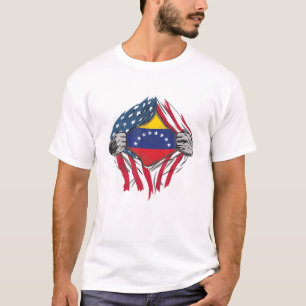 T-shirt Sang vénézuélien en moi Venezuela Drapeau Bande