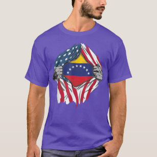 T-shirt Sang vénézuélien en moi Venezuela Drapeau Bandera 