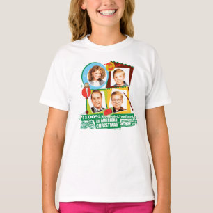T-shirt Sanglé Rouge, Deux Fêtes, Tous Noël Américain
