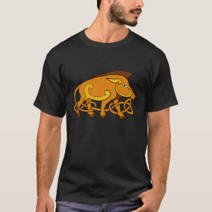 T-shirt Sanglier de noeud celtique médiéval d'art