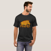 T-shirt Sanglier de noeud celtique médiéval d'art (Devant entier)