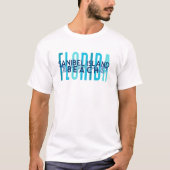 T-shirt Sanibel Island Beach Floride (Ocean Waves) (Devant)