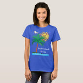 T-shirt Sanibel Island Floride Palmier et soleil (Devant entier)