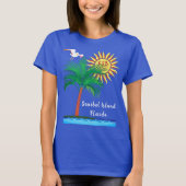 T-shirt Sanibel Island Floride Palmier et soleil (Devant)