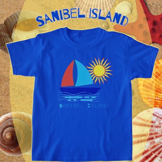 T-shirt Sanibel Island Sailboat et Sunshine Vacances T-Sh