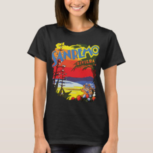 T-shirt Sanremo Beach Riviera Zonnige Reis