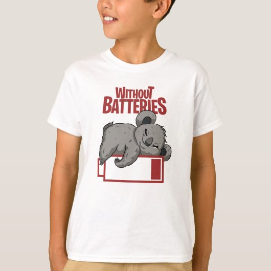 T-shirt Sans batteries (Devant)