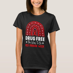 T-shirt Sans Drogue Le Moyen D'Être Rouge Semaine Du Ruban