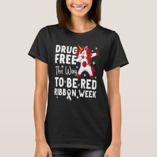 T-shirt Sans Drogue Le Moyen D'Être Rouge Semaine Du Ruban
