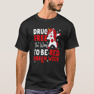 T-shirt Sans Drogue Le Moyen D'Être Rouge Semaine Du Ruban