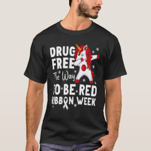 T-shirt Sans Drogue Le Moyen D'Être Rouge Semaine Du Ruban