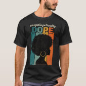 T-shirt Sans excuses Dopé Afro Rétro (Devant)