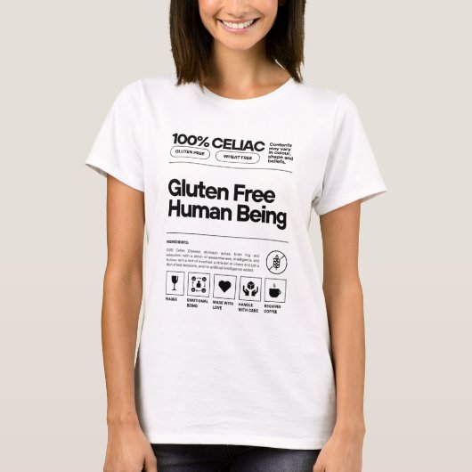 T-shirt Sans gluten Être humain (Devant)