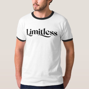 T-shirt Sans limite : Elegant Script Typography Tee