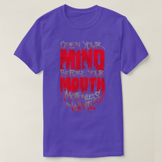 T-shirt Sans Mouvement En Blanc Immaculé Classe De Fausse (Design devant)