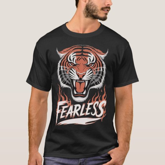 T-shirt Sans peur comme un tigre (Devant)