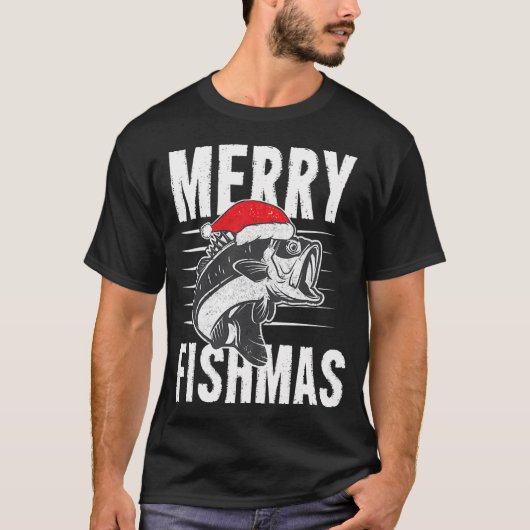 T-shirt Santa a encore attrapé mon poisson - Conception de (Devant)