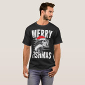 T-shirt Santa a encore attrapé mon poisson - Conception de (Devant entier)