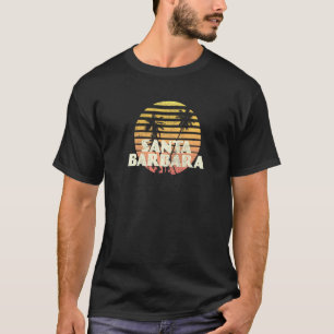 T-shirt Santa Barbara Californie Rétro Vintage Coucher de