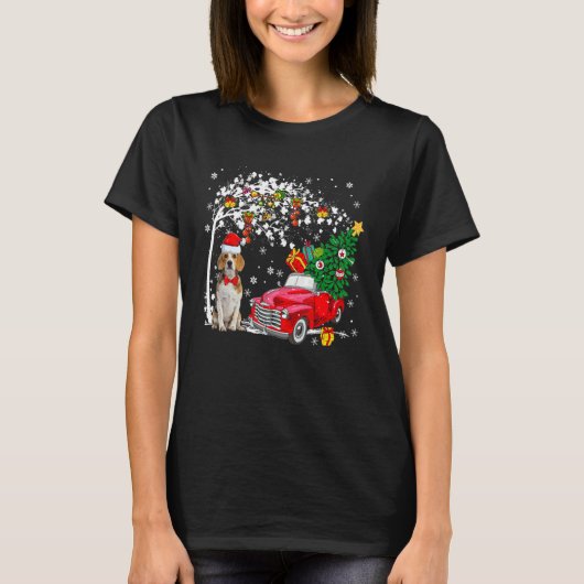 T-shirt Santa Beagle Red Pickup (Devant)