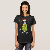 T-shirt Santa Border Collie Christmas Border Collie Dog Mo (Devant entier)