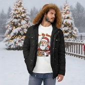 T-shirt Santa Caught Stealing Cookies Funny Cartoon