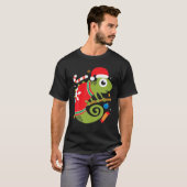 T-shirt Santa Chameleon Funny Cool Christmas Gift (Devant entier)
