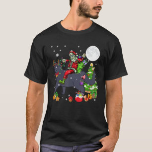 T-shirt Santa chevauchant des rennes Chat British Shorthai